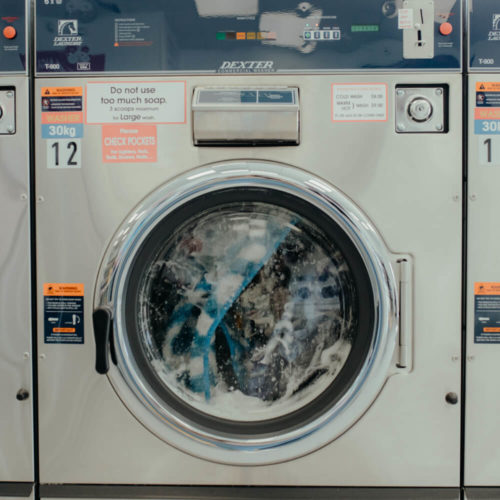 Picture of washing machine spinning