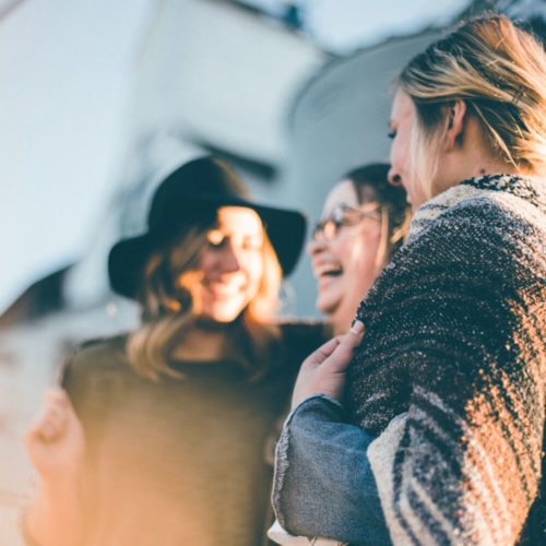 Picture of three woman laughing