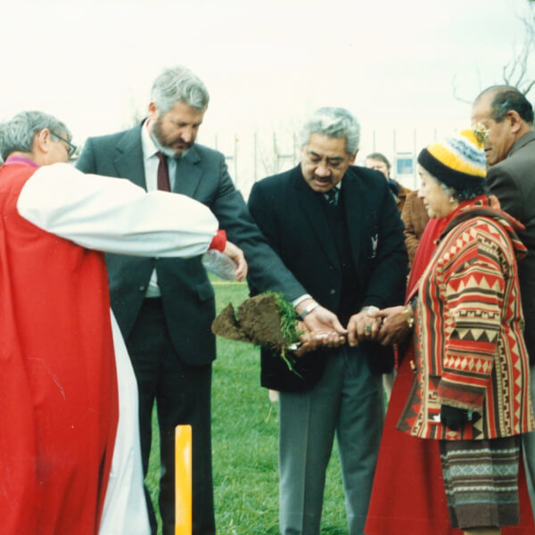 Historic picture of blessing at Coastlands