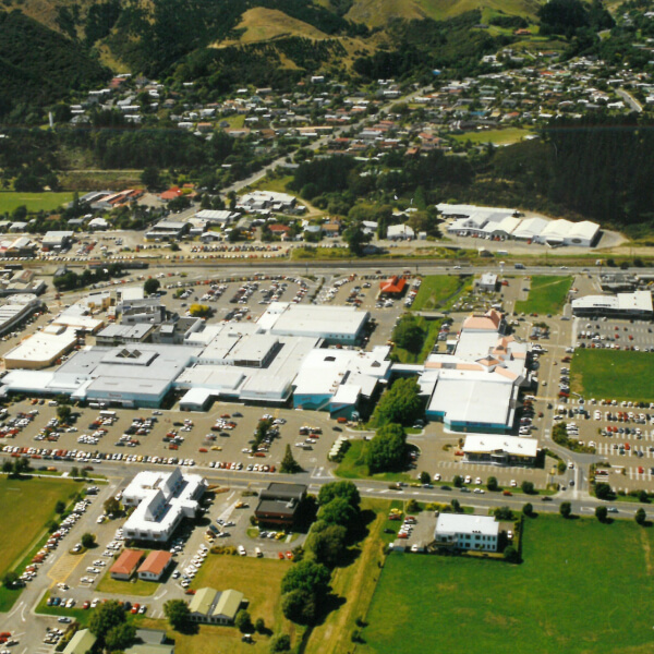 Aerial view of expanded Coastlands Mall