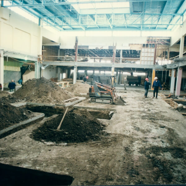 Picture of inside of Coastlands mall being refurnished