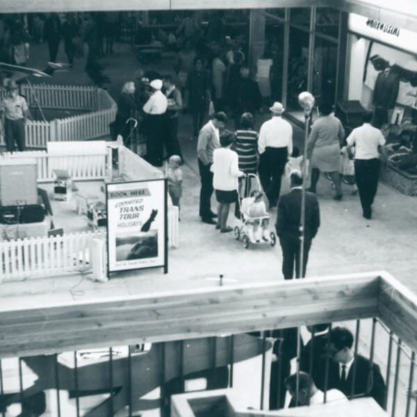 Historic picture of people shopping in Coastlands mall