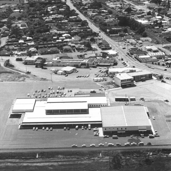 Historic picture of an aerial view of Coastlands mall